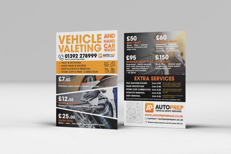 2 page flyer mock up