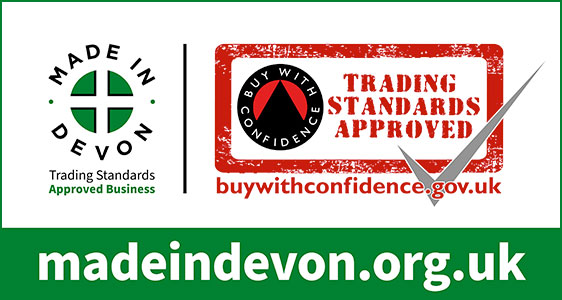 Made in Devon and Trading Standards Approved Logo